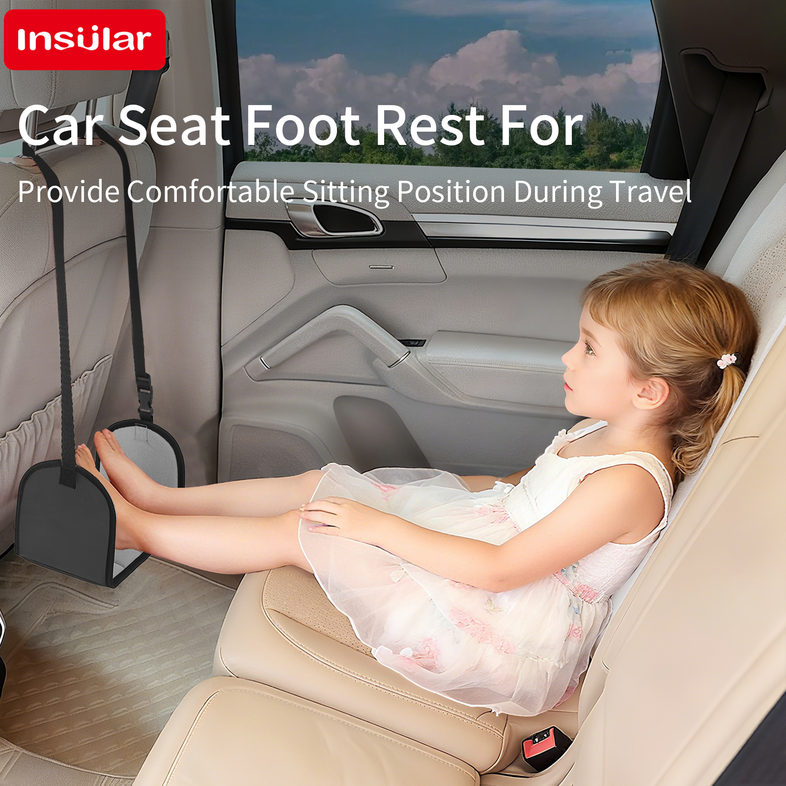 Office Footrest Cushion - Kids Travel Foot Hammock Office Leisure