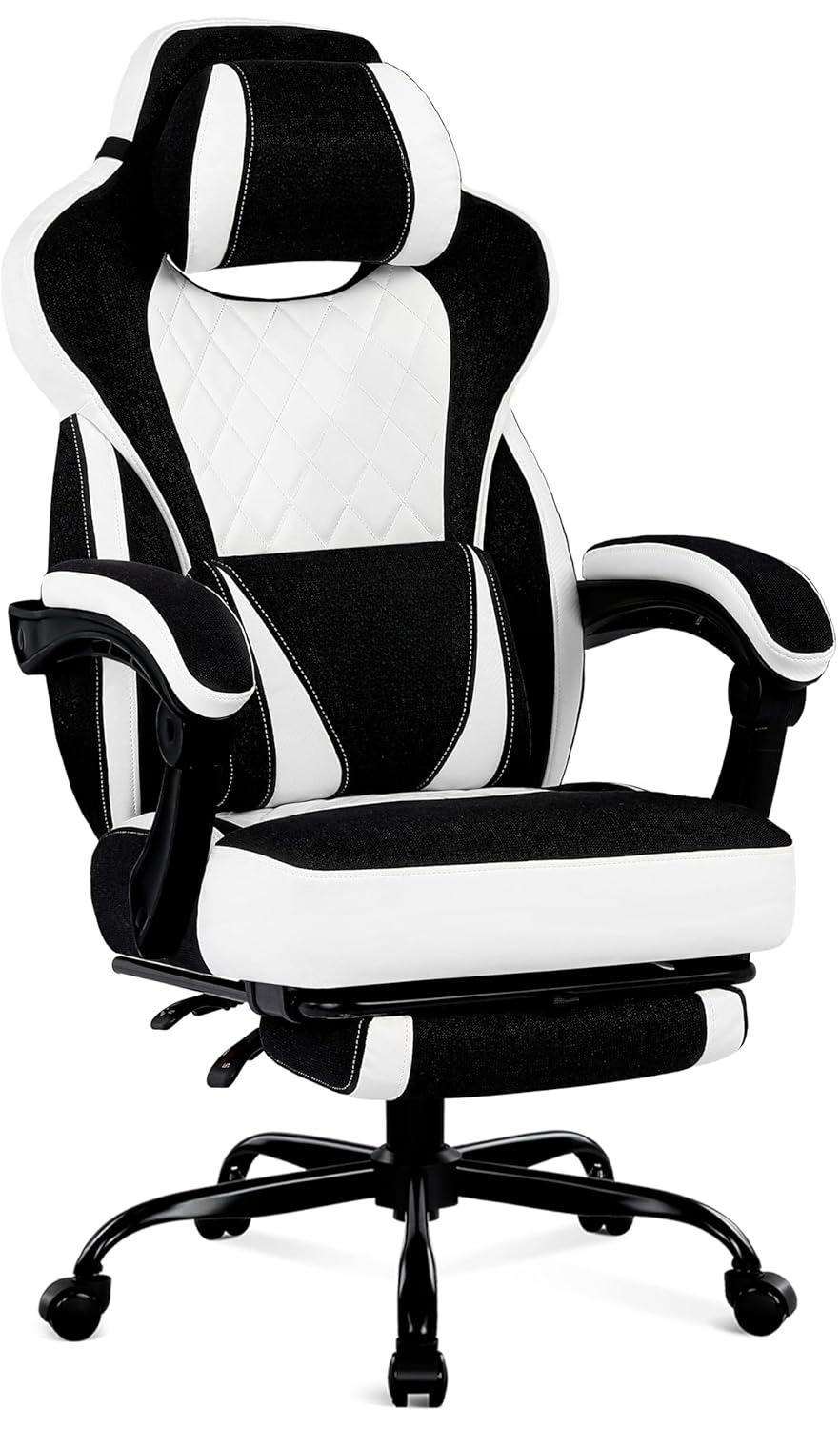 Office Footrest Cushion - Reclining Fabric Gaming Chair Pocket Spring