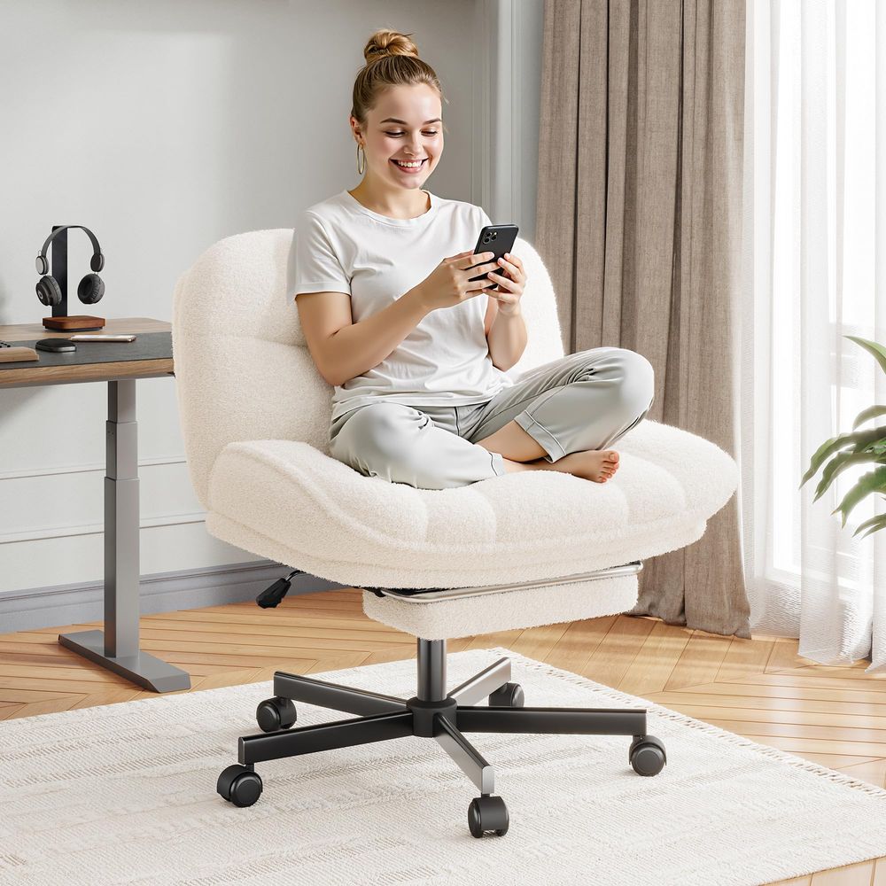 Office Footrest Cushion - Cross Legged Office Chair with Foot