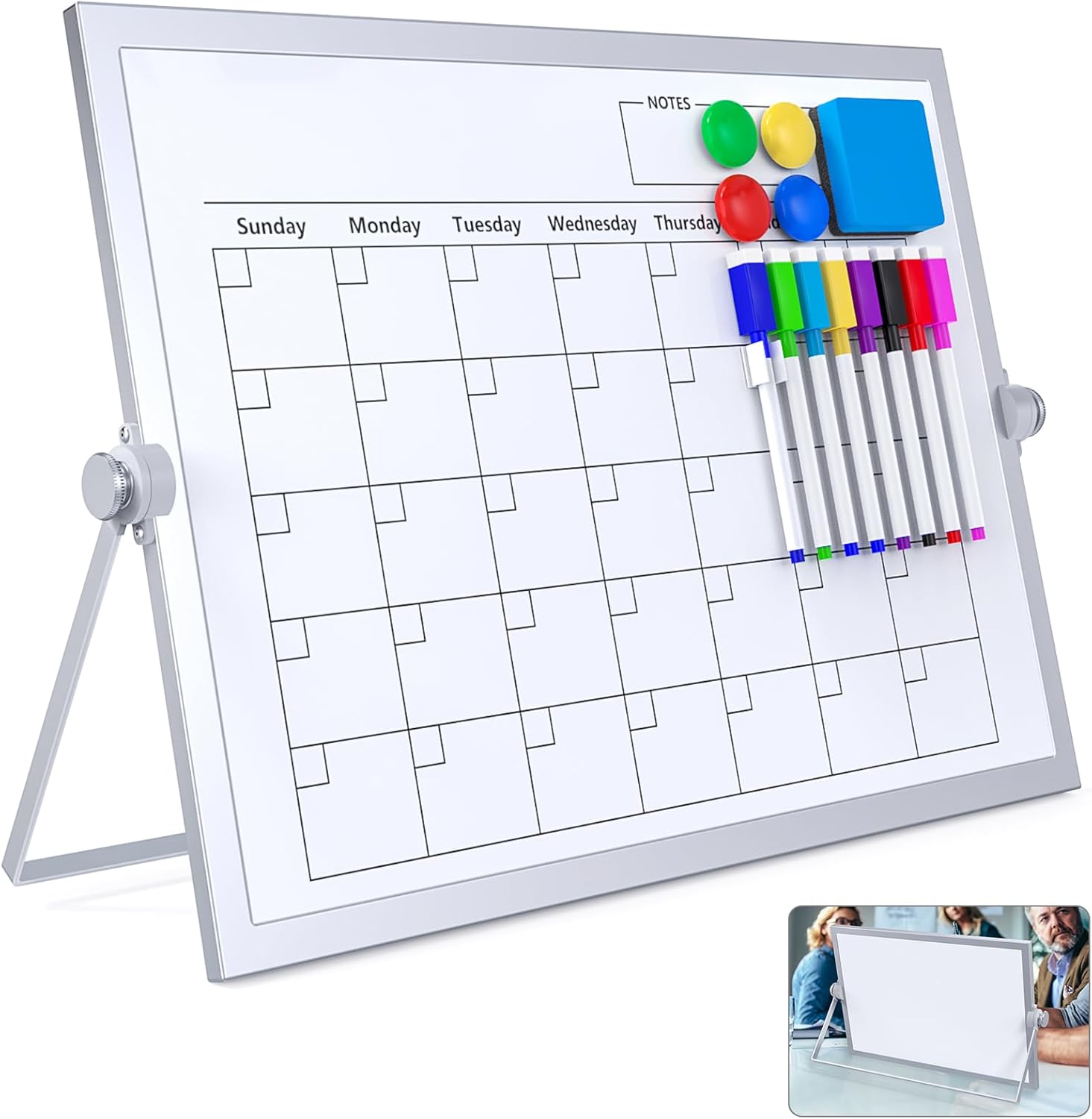 16x12in Magnetic Double-Sided  - Magnetic Whiteboard Calendar reseña y precio