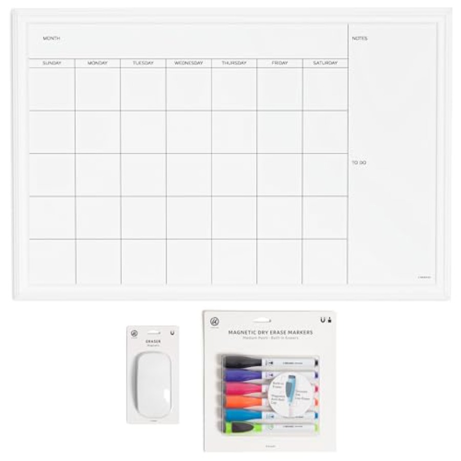 Bundle of Magnetic Dry Erase C - Magnetic Whiteboard Calendar reseña y precio