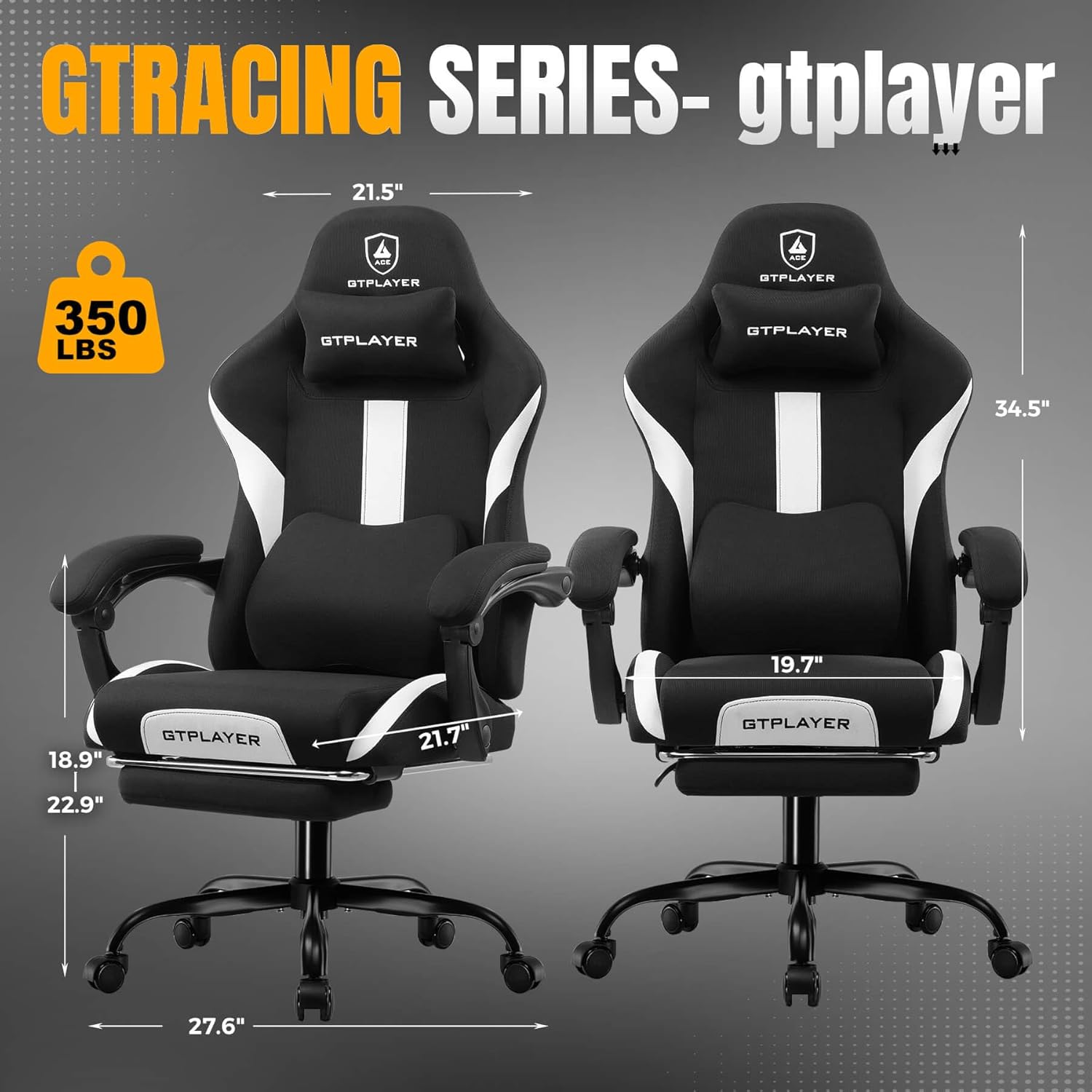 Gaming Chair with Foot Rest &  - Office Footrest Cushion reseña y precio