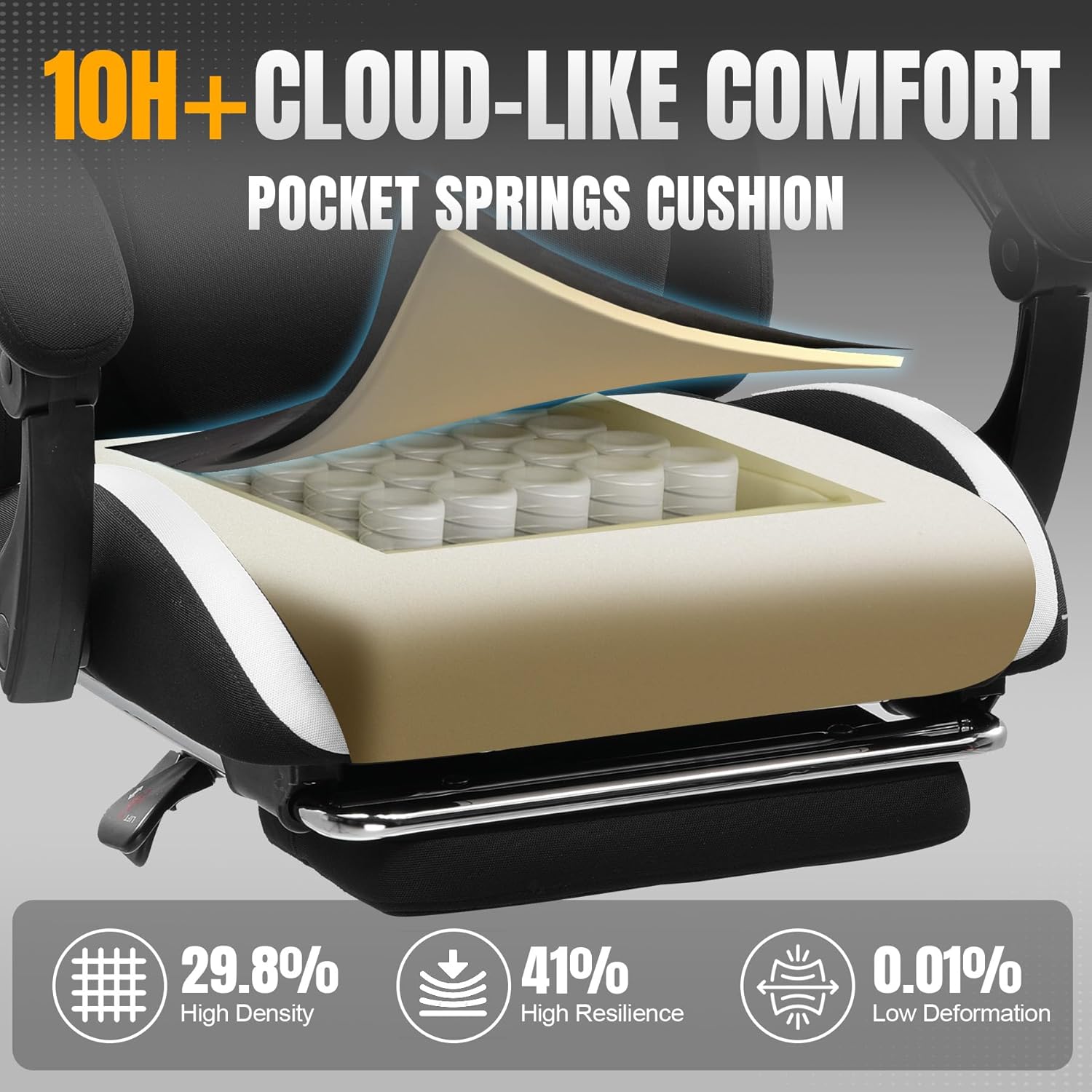 Gaming Chair with Foot Rest &  - Office Footrest Cushion reseña y precio