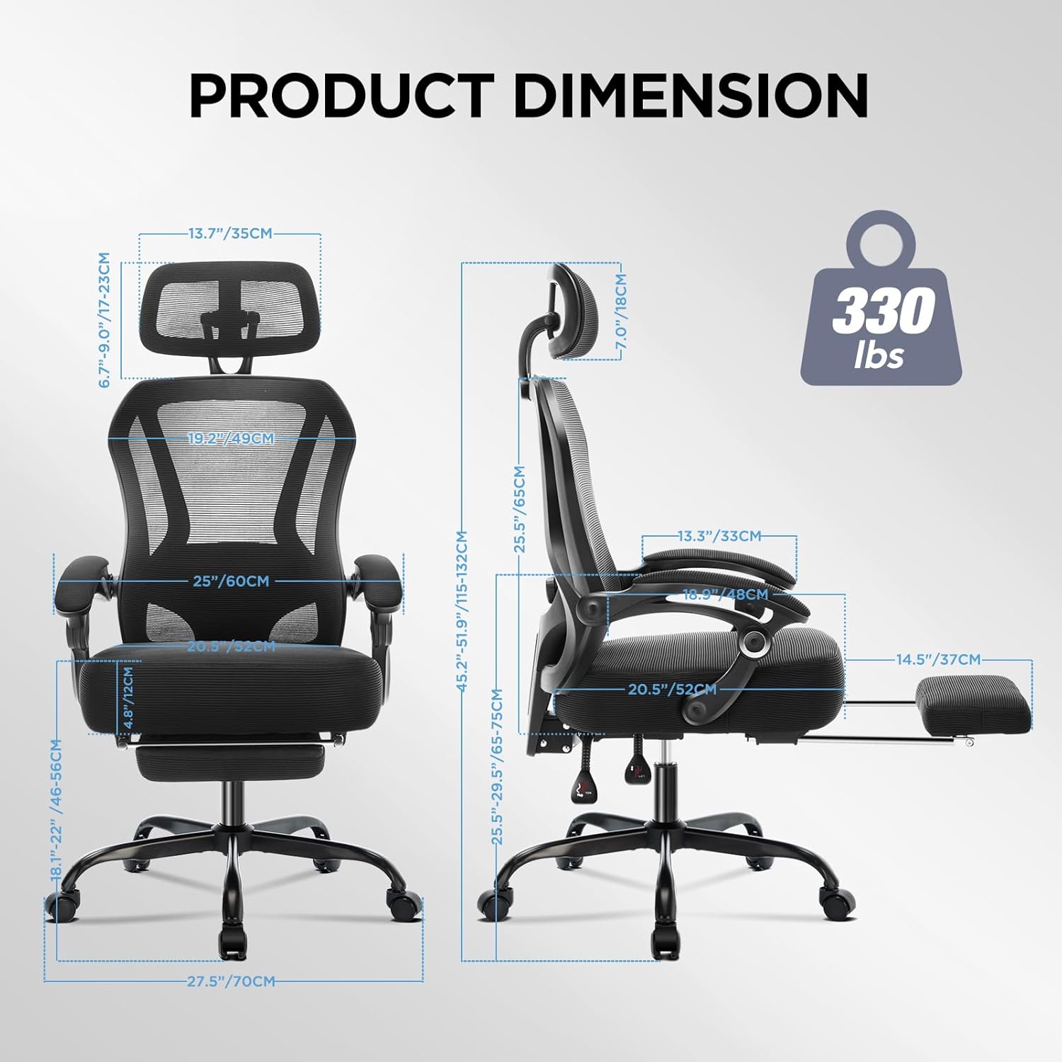 Ergonomic High Back Reclining  - Office Footrest Cushion reseña y precio