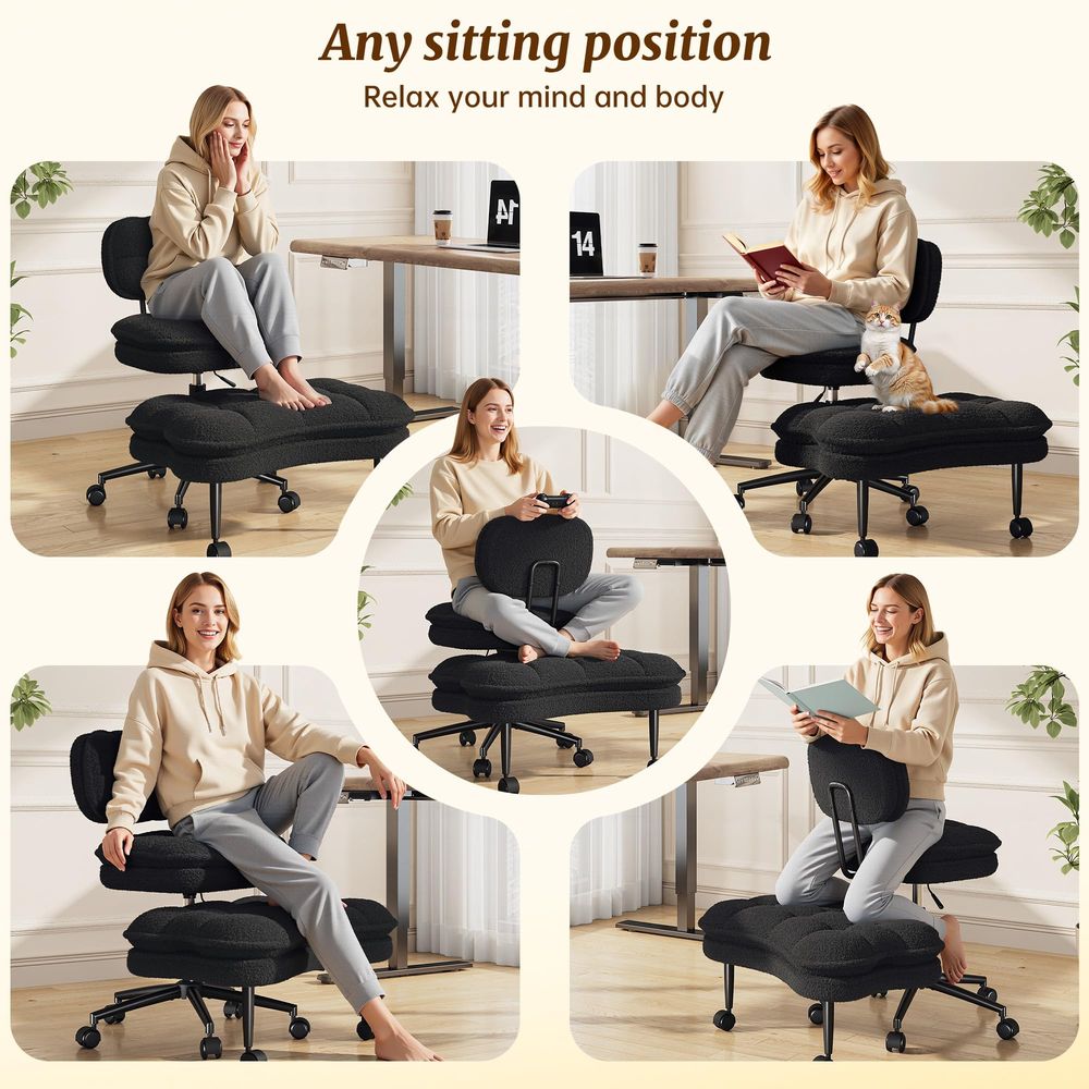 Cross Legged Office Chair, 360 - Office Footrest Cushion reseña y precio