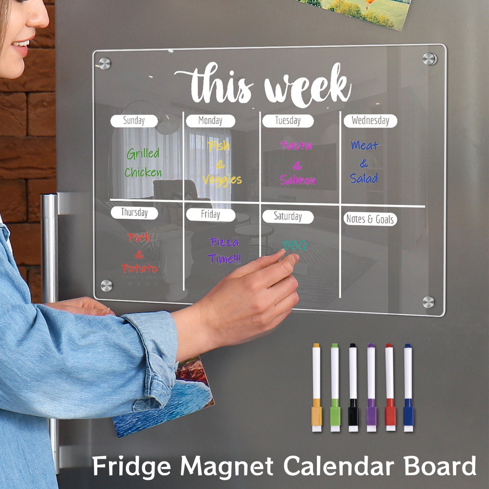Fridge Magnet Calendar Board W - Magnetic Whiteboard Calendar reseña y precio