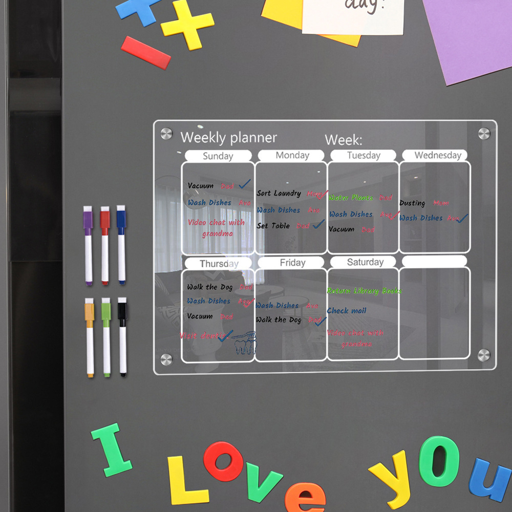 Fridge Magnet Calendar Board W - Magnetic Whiteboard Calendar reseña y precio