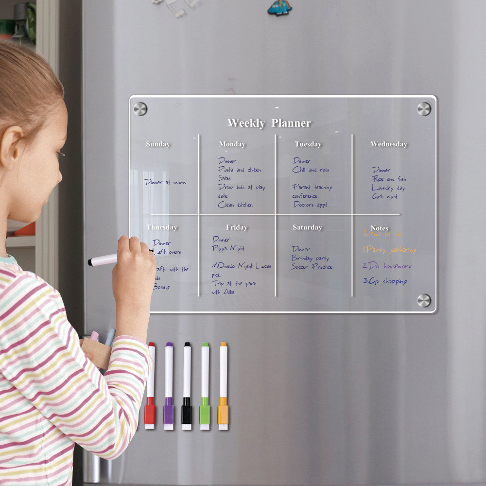 Fridge Magnet Calendar Board W - Magnetic Whiteboard Calendar reseña y precio