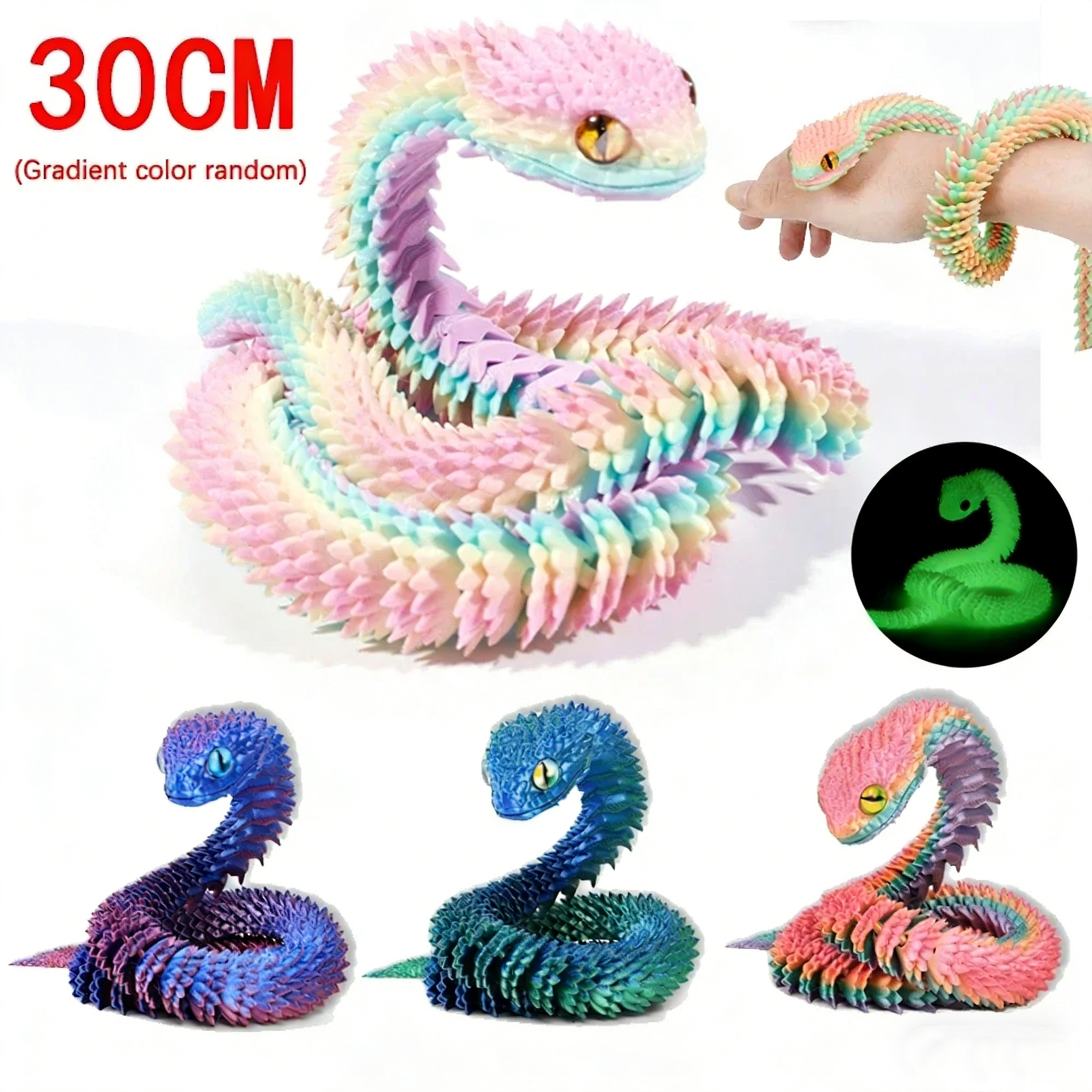 3D Printed Snake Decor 30cm Of - Cubicle Shelf Organizer reseña y precio