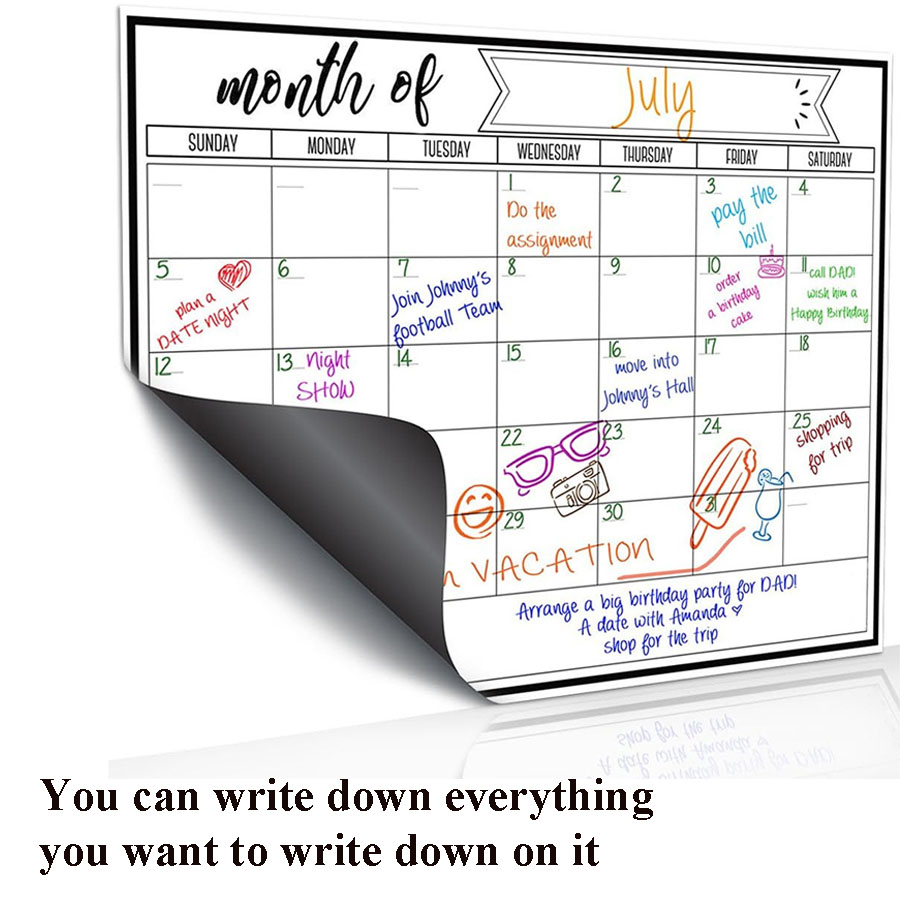 Fridge Magnetic Whiteboard Sti - Magnetic Whiteboard Calendar reseña y precio