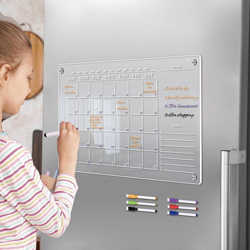 Clear Acrylic Fridge Magnet St - Magnetic Whiteboard Calendar reseña y precio