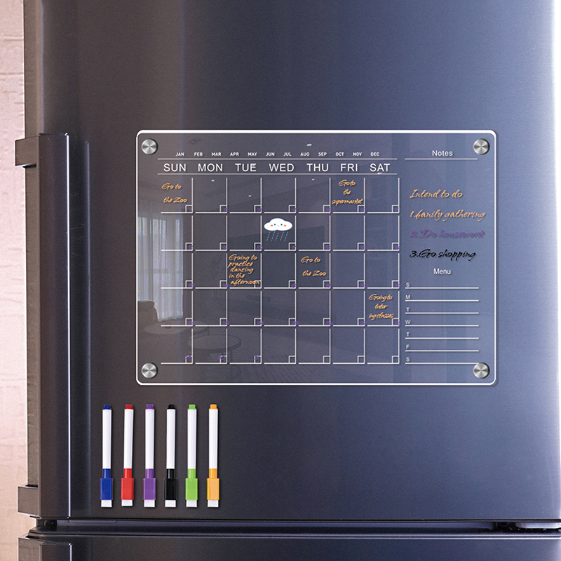 Clear Acrylic Fridge Magnet St - Magnetic Whiteboard Calendar reseña y precio