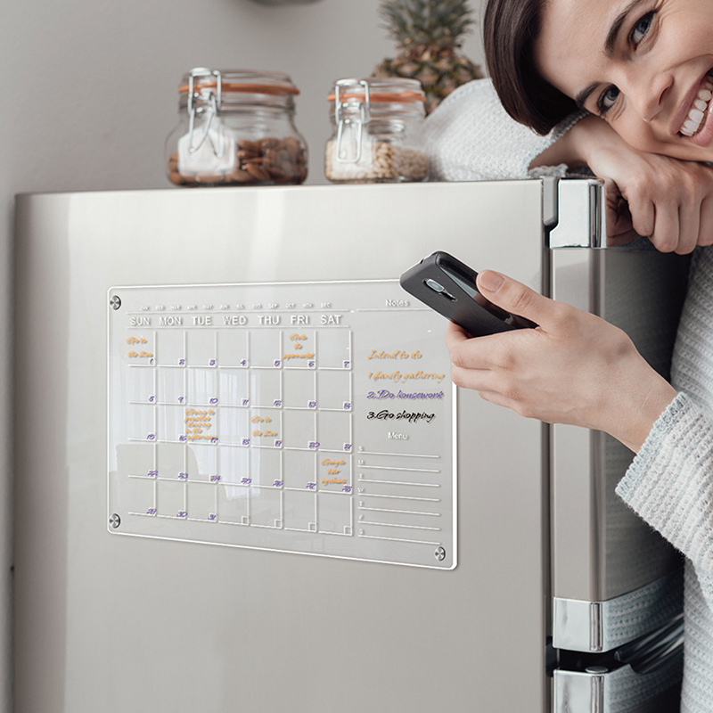 Clear Acrylic Fridge Magnet St - Magnetic Whiteboard Calendar reseña y precio