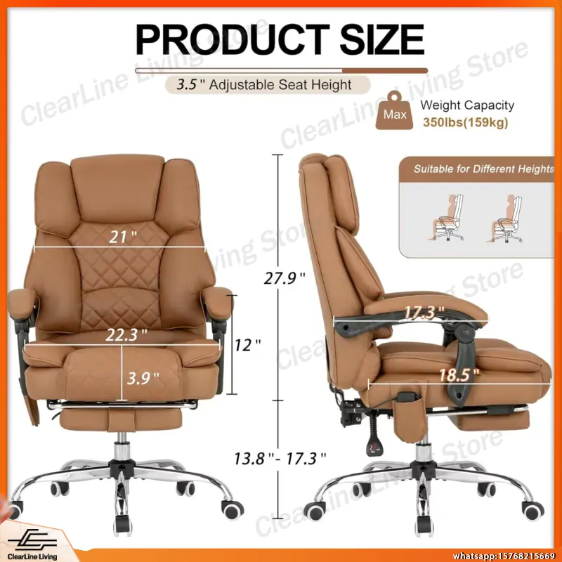 Heated Massage Office Chair wi - Office Footrest Cushion reseña y precio