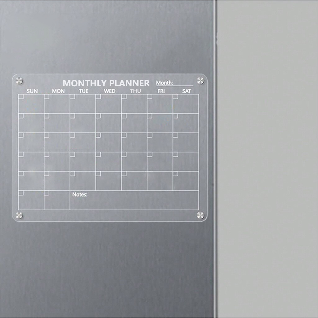 Transparent Acrylic Writing Bo - Magnetic Whiteboard Calendar reseña y precio