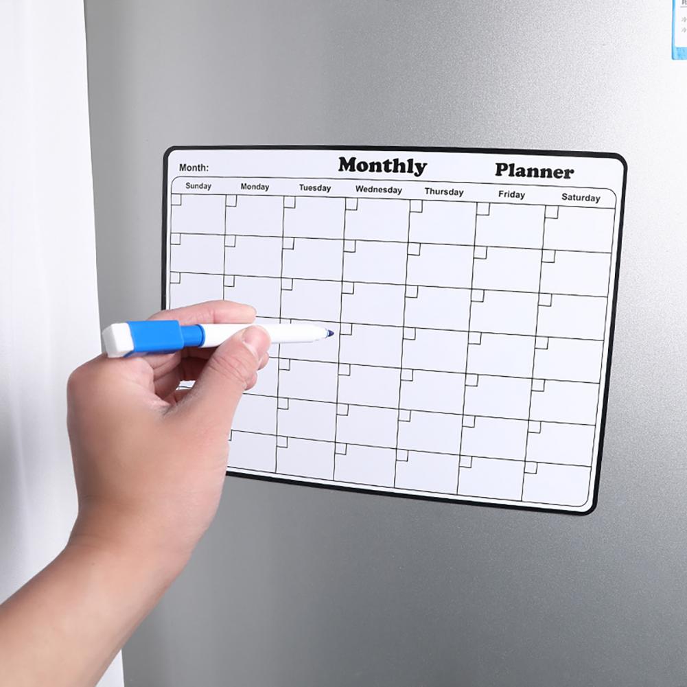 Reusable Monthly Calendar & We - Magnetic Whiteboard Calendar reseña y precio
