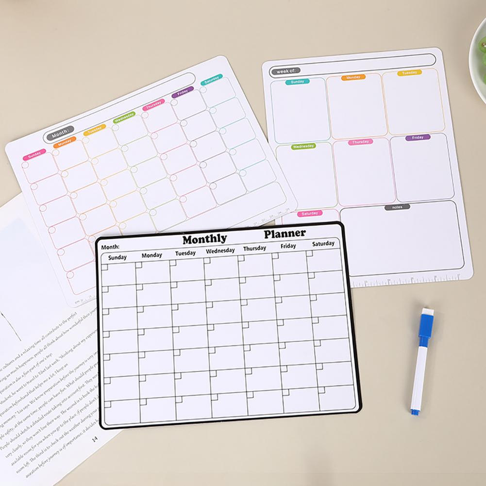 Reusable Monthly Calendar & We - Magnetic Whiteboard Calendar reseña y precio
