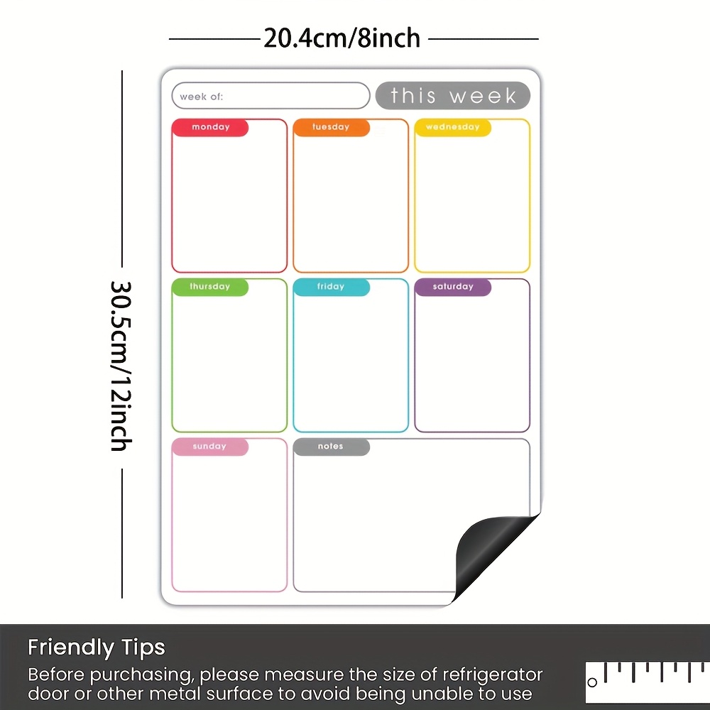 A4 Magnetic Weekly Planner, Er - Magnetic Whiteboard Calendar reseña y precio