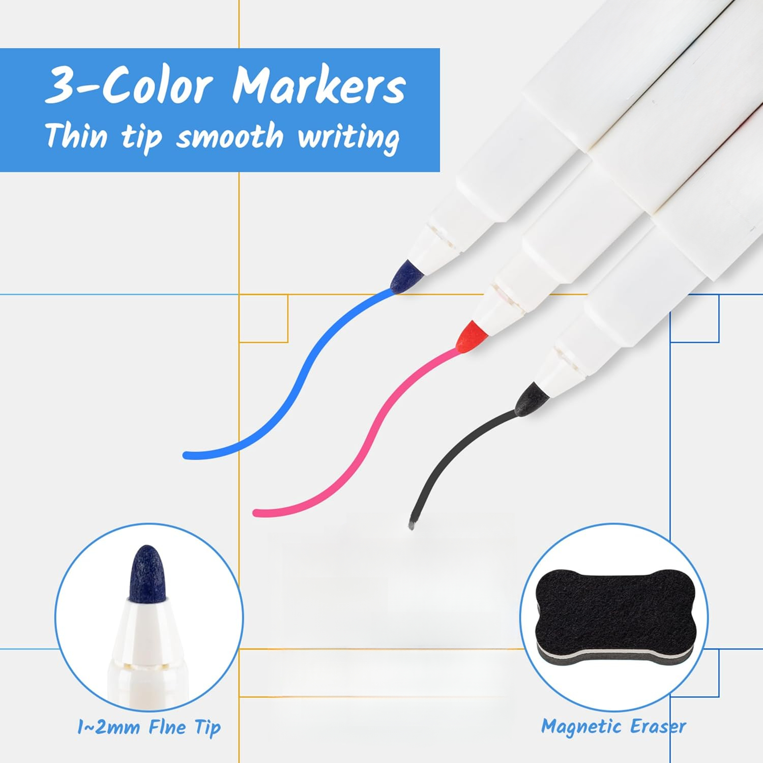 Magnetic Dry Erase Calendar, 1 - Magnetic Whiteboard Calendar reseña y precio