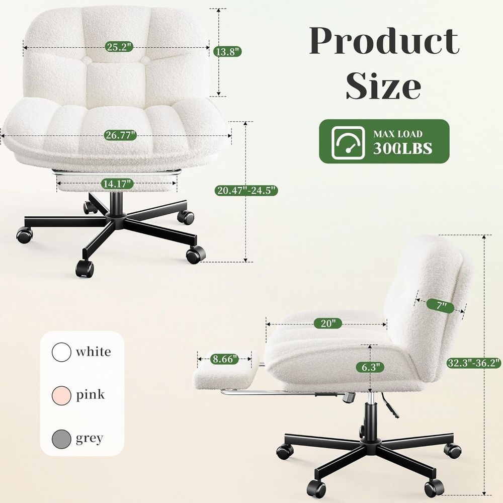 Cross Legged Office Chair with - Office Footrest Cushion reseña y precio