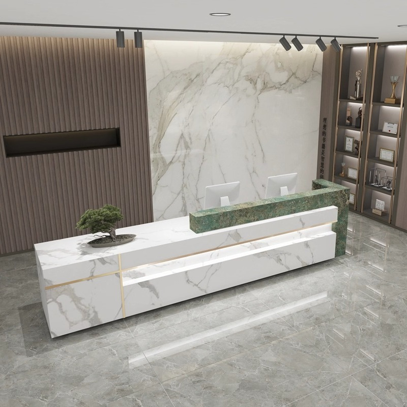 Nordic Luxury Marble Reception - Office Furniture High End reseña y precio