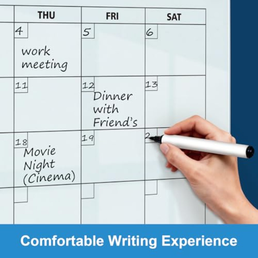 Glass Dry Erase Calendar for W - Magnetic Whiteboard Calendar reseña y precio