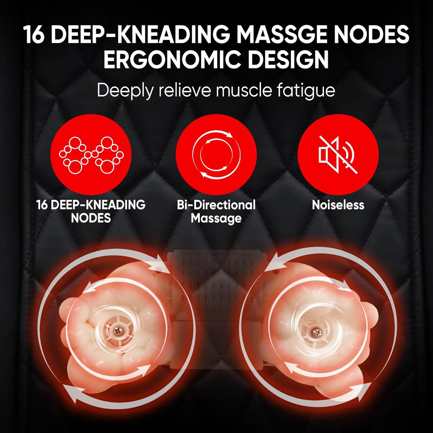 16-Node Kneading Shiatsu Massa - Office Footrest Cushion reseña y precio