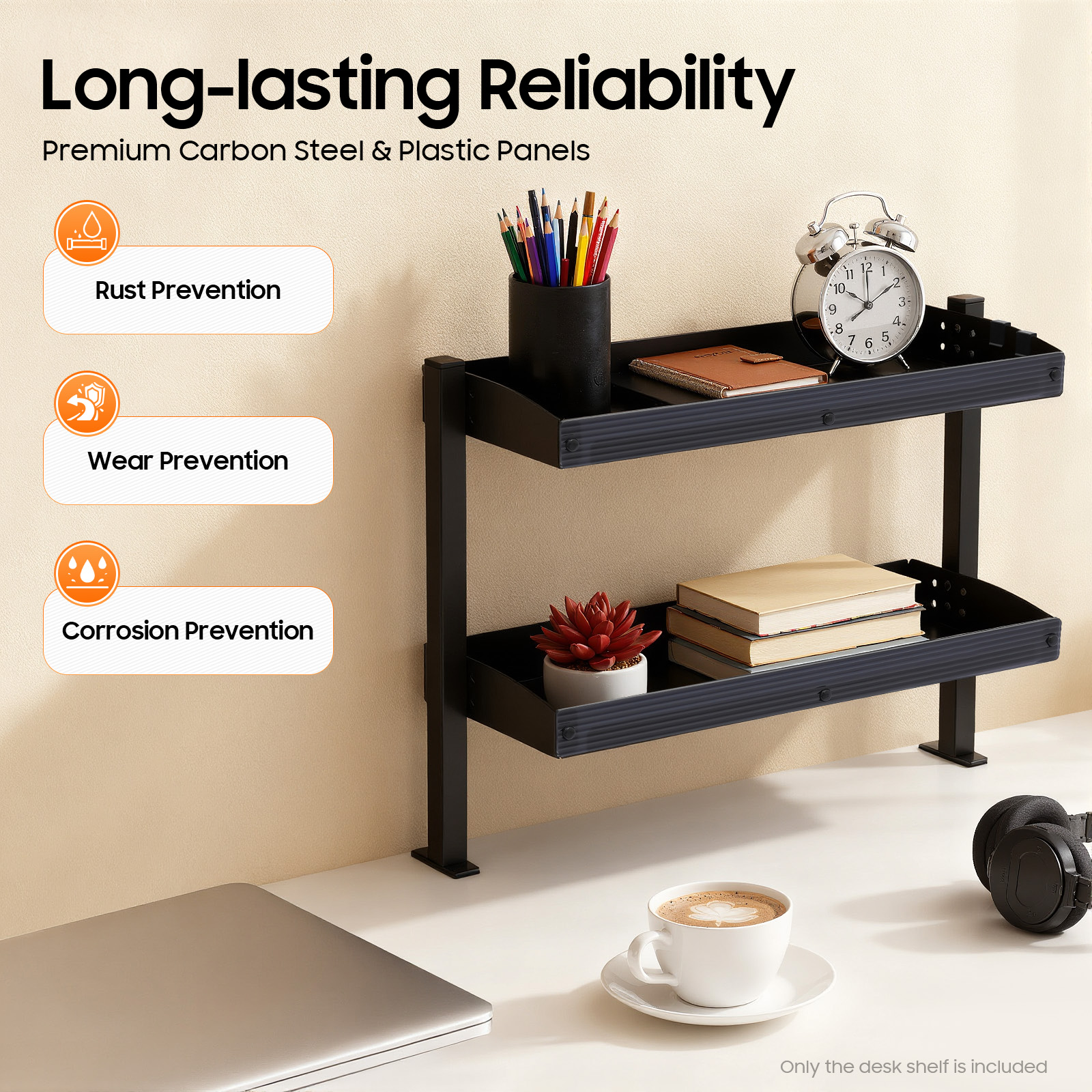 2-Tier Desk Shelf, Expandable  - Cubicle Shelf Organizer reseña y precio