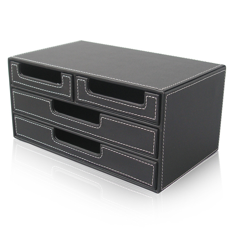Black Leather Small Four Drawe - Office Furniture Cabinets reseña y precio