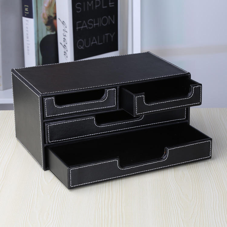 Black Leather Small Four Drawe - Office Furniture Cabinets reseña y precio