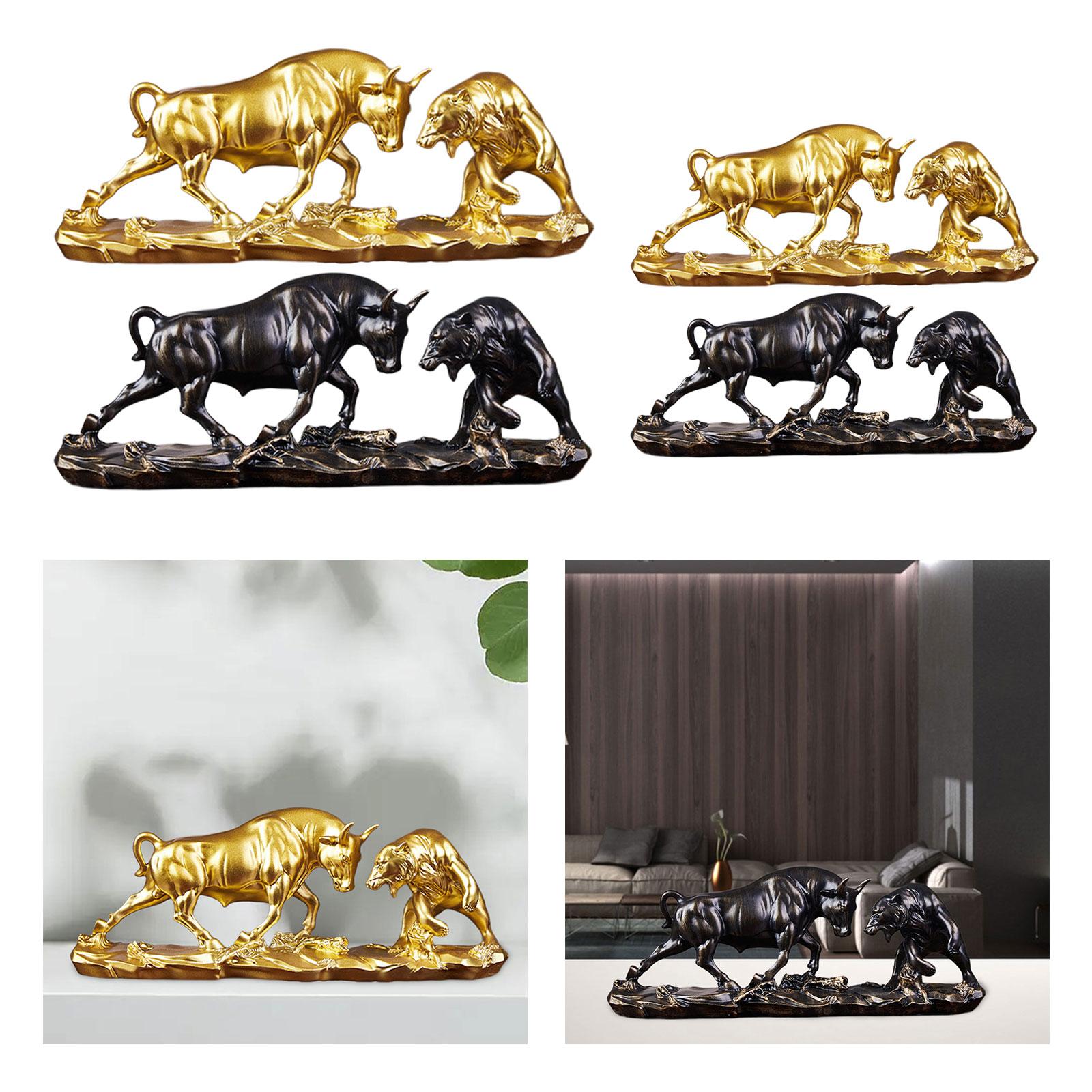 Bull and Bear Fight Figurine L - Cubicle Shelf Organizer reseña y precio