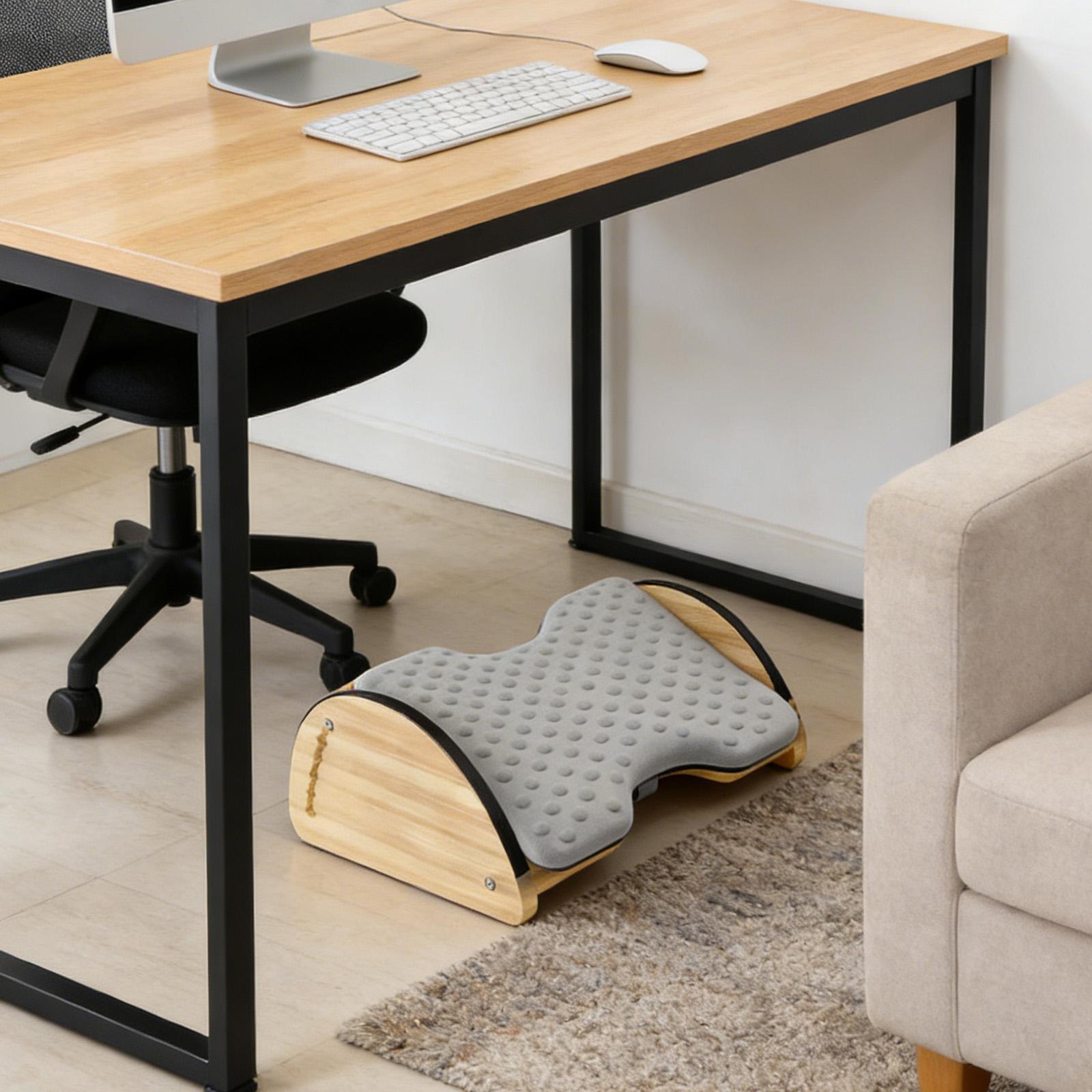 Adjustable Office Bamboo Footr - Office Footrest Cushion reseña y precio