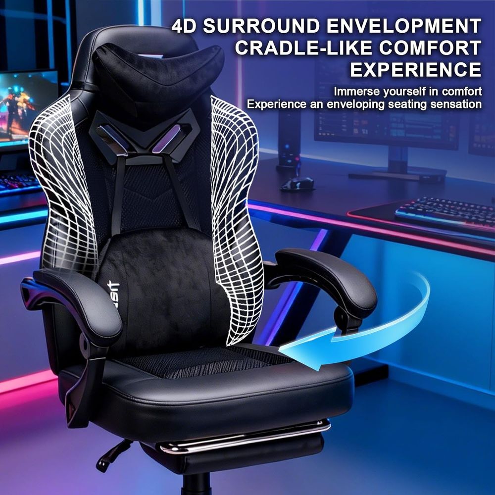 Ergonomic Reclining Office Cha - Office Footrest Cushion reseña y precio