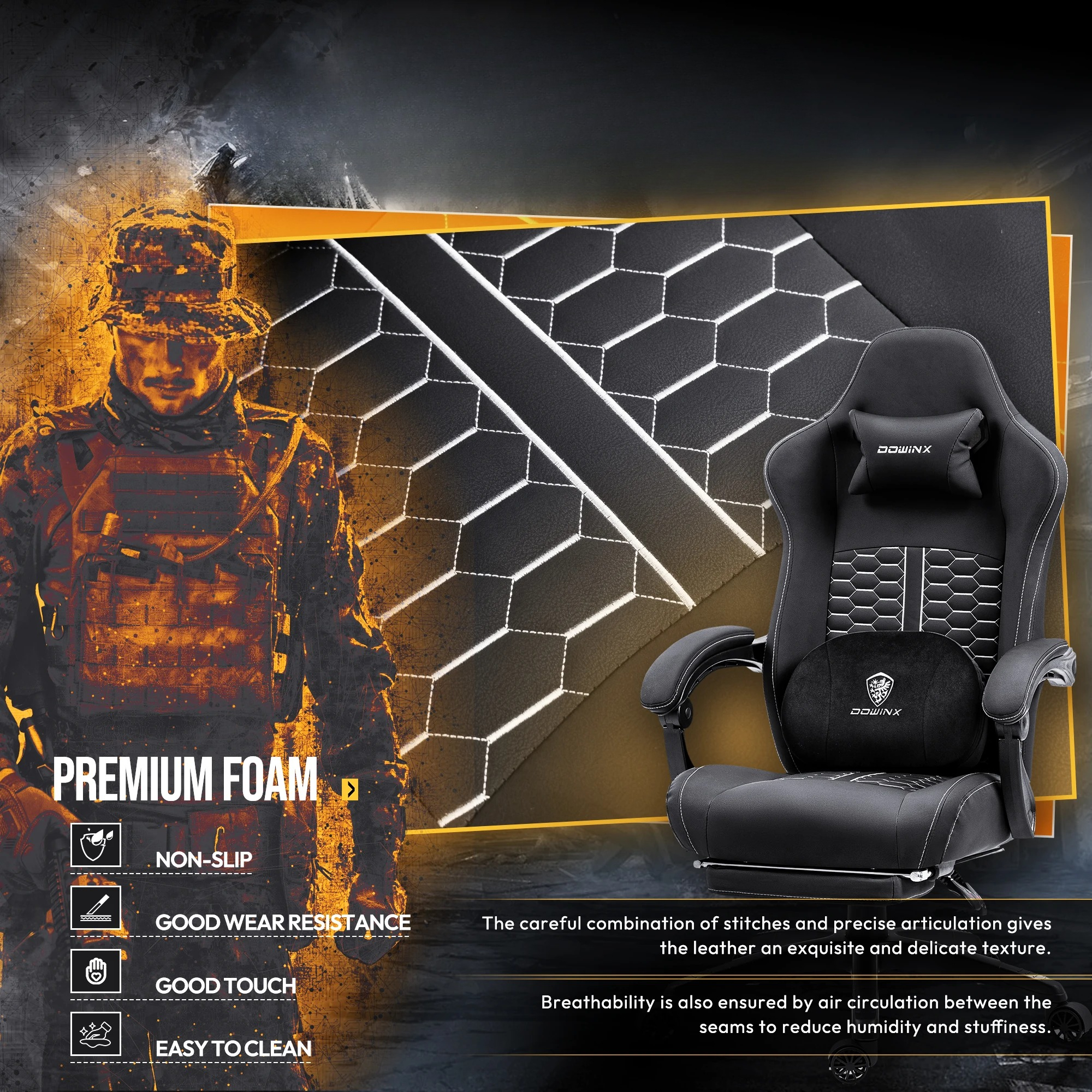 Ergonomic Gaming Computer Chai - Office Footrest Cushion reseña y precio
