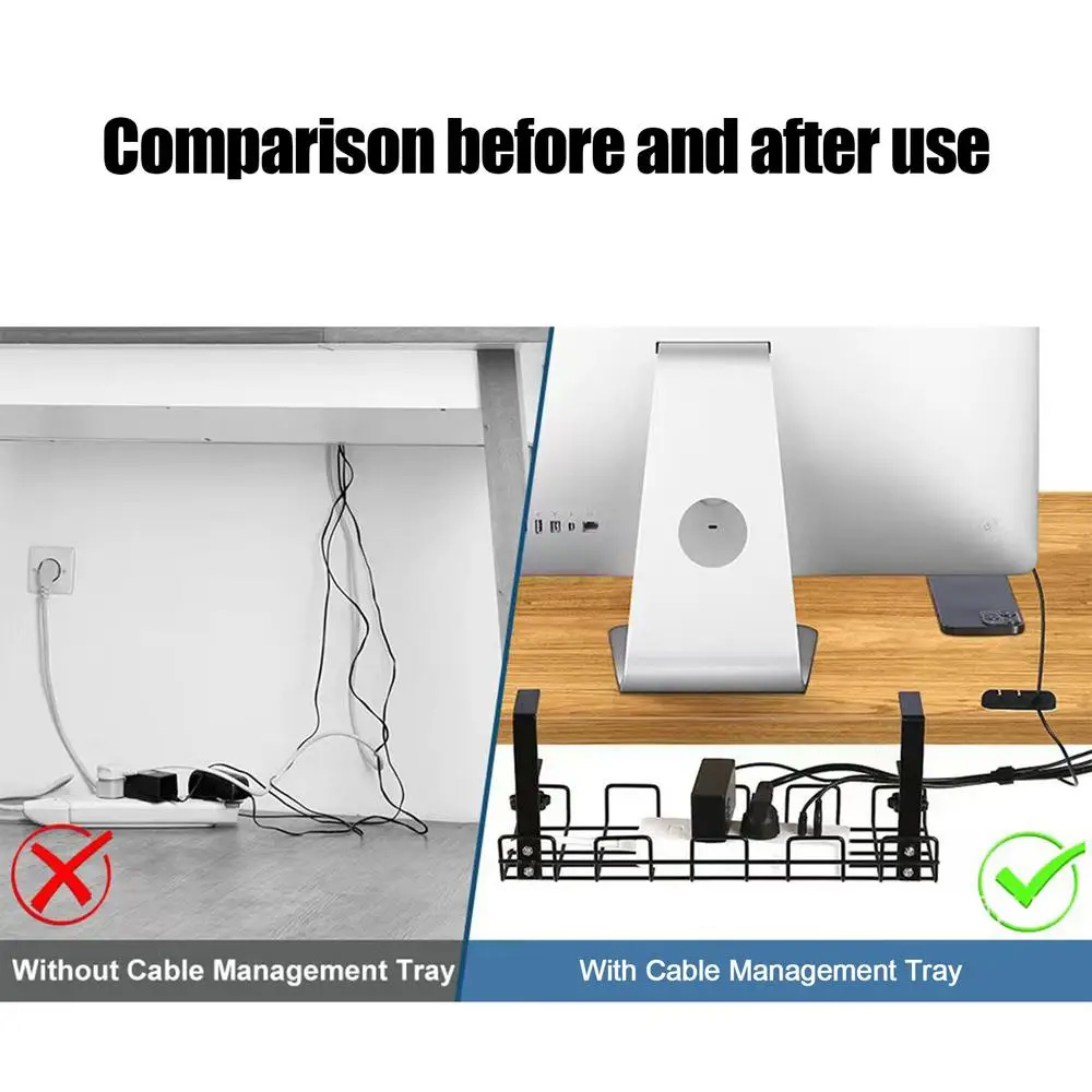 Cable Management Box Under Des - Cubicle Shelf Organizer reseña y precio