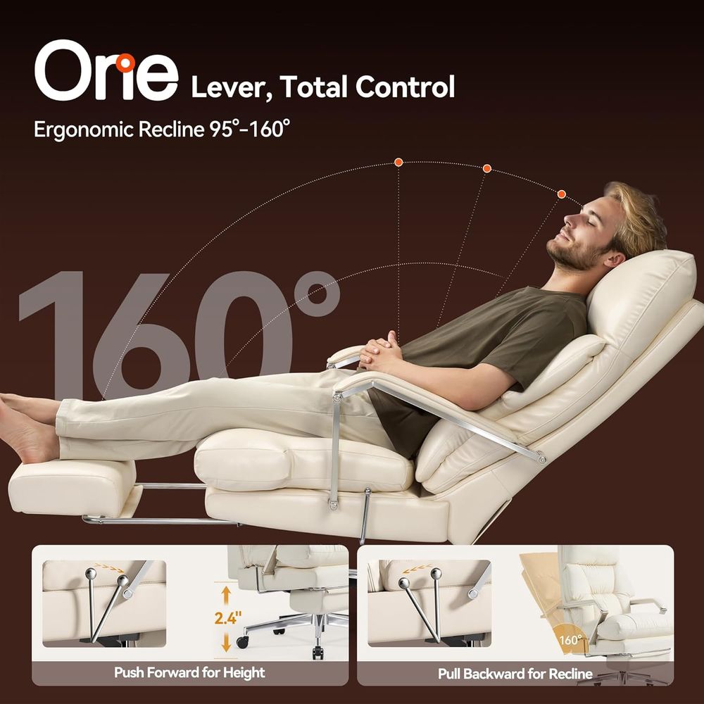 High-Back Leather Executive Of - Office Footrest Cushion reseña y precio