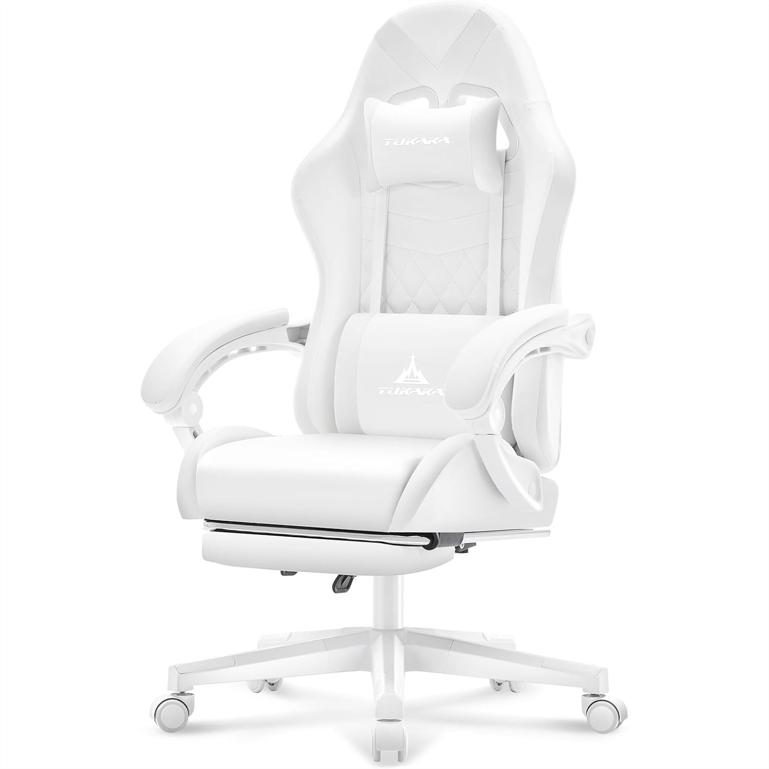 White Gaming Chair Ergonomic M - Office Footrest Cushion reseña y precio